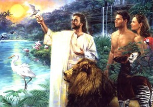 Adam, Eva i Isus u edemskom vrtu